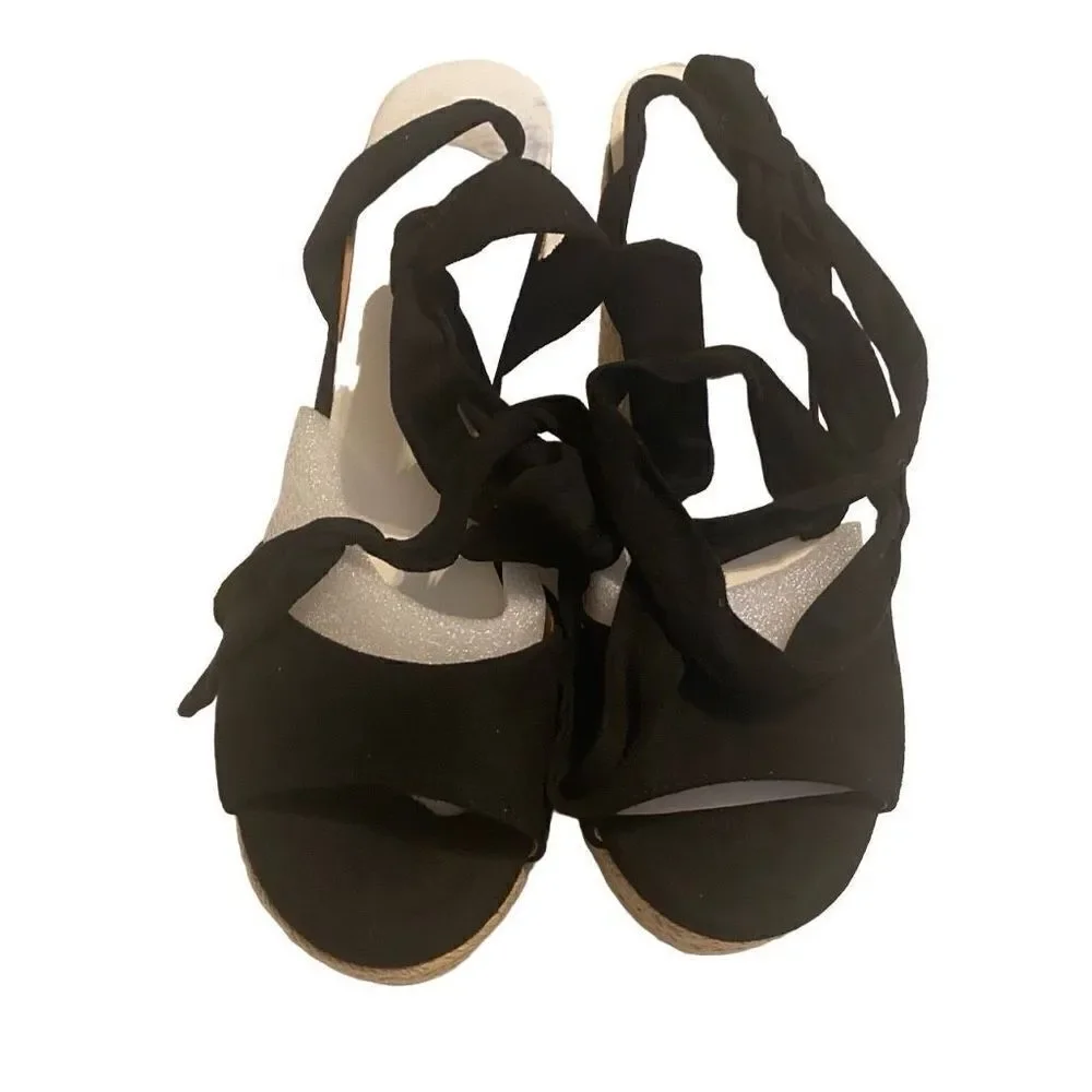LIYUANDIAN Women’s Platform Espadrilla With Ankle‎ Strap Buckles Size 7 New